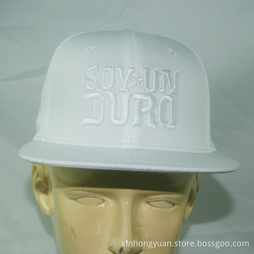 factory made custom white mesh fabric hat design your own snapback hat